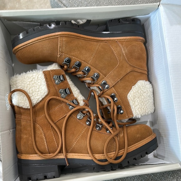 Marc Fischer Isalia boot size 7.5 in brown/black - Picture 1 of 7